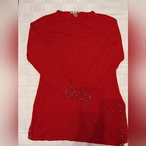 Red Sparkley Sweater Nygard Size Medium